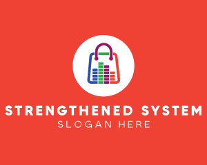 Sound System Shopping Bag logo design