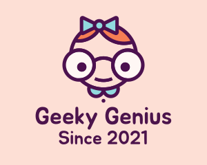 Smart Girl Cartoon logo