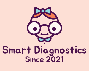 Smart Girl Cartoon logo design