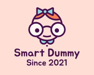 Smart Girl Cartoon logo design