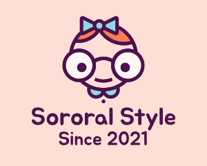 Smart Girl Cartoon logo