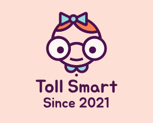 Smart Girl Cartoon logo design