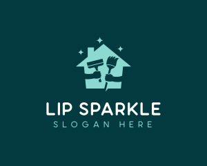 Sparkling House Cleaning Products logo design