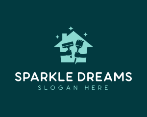 Sparkling House Cleaning Products logo