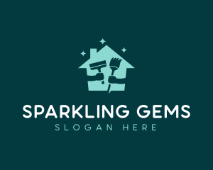 Sparkling House Cleaning Products logo