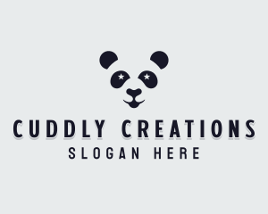 Star Panda Face logo design