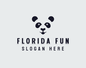 Star Panda Face logo design