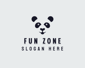 Star Panda Face logo design