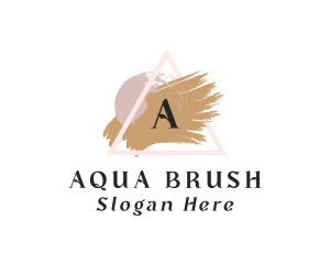 Triangle Watercolor Brush logo design