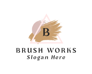 Triangle Watercolor Brush logo design