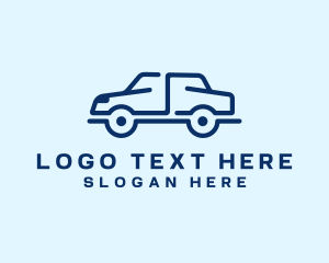 Simple Blue Automotive Car logo