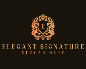 Elegant Shield Upscale logo design