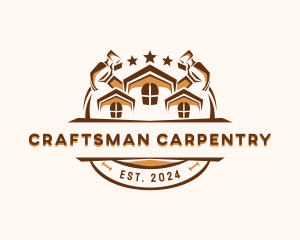 Hammer Renovation Carpenter logo design