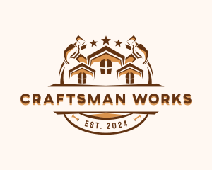 Hammer Renovation Carpenter logo design