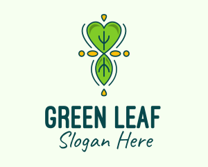 Green Gardening Leaf logo design