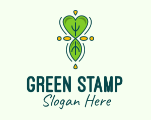 Green Gardening Leaf logo design