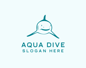 Fishing Shark Aquarium  logo design