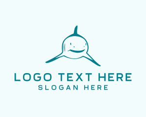 Powerful - Fishing Shark Aquarium logo design