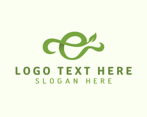 Natural Organic Letter E logo