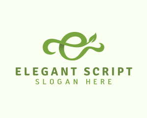 Natural Organic Letter E logo design