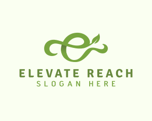 Natural Organic Letter E logo design