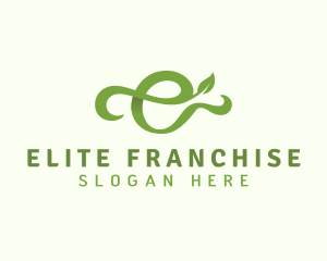 Natural Organic Letter E logo design