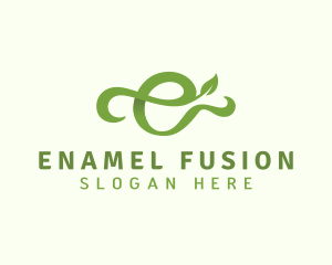 Natural Organic Letter E logo design