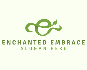 Natural Organic Letter E logo design