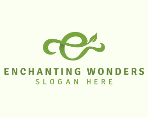 Natural Organic Letter E logo design