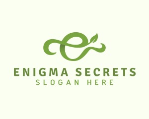 Natural Organic Letter E logo design