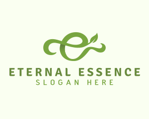 Natural Organic Letter E logo design