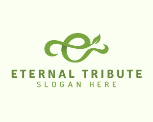 Natural Organic Letter E logo design