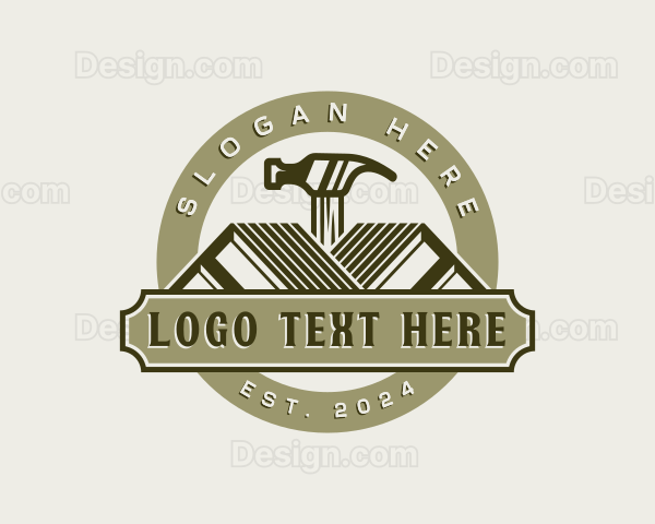 Roofing Hammer Carpentry Logo