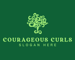 Curly Tree Plant logo design