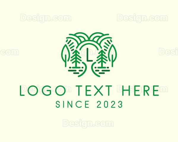 Outdoor Forest Tree Plantation Logo