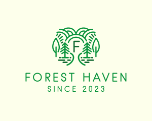 Outdoor Forest Tree Plantation logo design