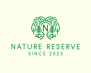 Outdoor Forest Tree Plantation logo design