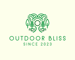 Outdoor Forest Tree Plantation logo design