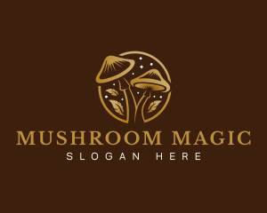 Mushroom Botanical Fungi logo design