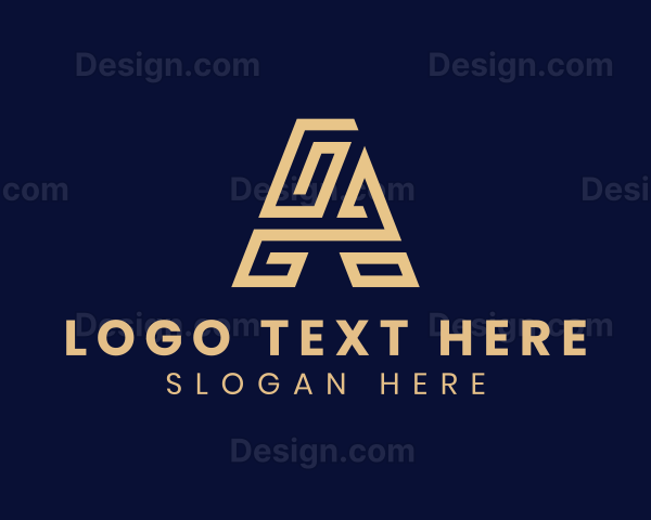 Modern Professional Maze Letter A Logo