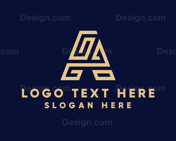 Modern Professional Maze Letter A Logo