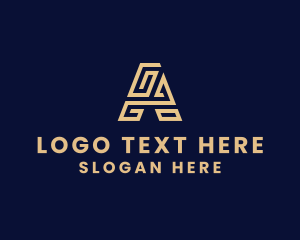 Modern Professional Maze Letter A Logo