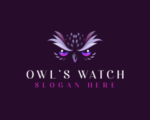 Bird Owl Hunter logo design