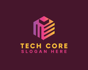 Digital Tech Cube  logo design