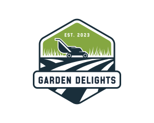 Lawn Mower Grass Cutting logo design