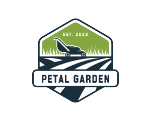 Lawn Mower Grass Cutting logo design