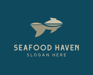 Fish Seafood Aquarium logo design