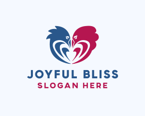 Romantic Love Birds logo design