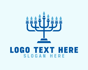 Jewish Spiritual Menorah logo