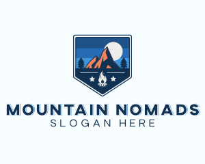 Outdoor Mountain Camp logo design